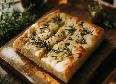 Focaccia au romarin et à l’huile d’olive