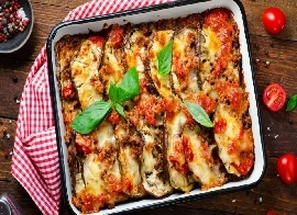 Gratin fondant d’aubergines au four