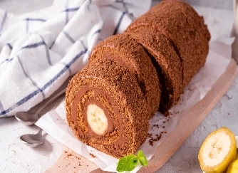 Gâteau suisse au chocolat à la banane