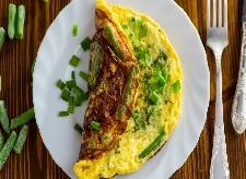 Omelette aux haricots et fines herbes